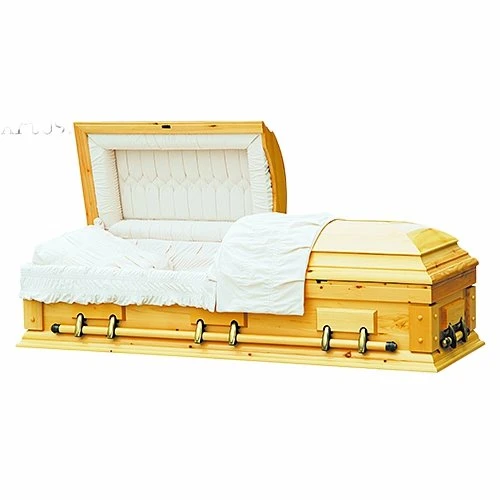 American Style Oversize Abete Wooden Casket